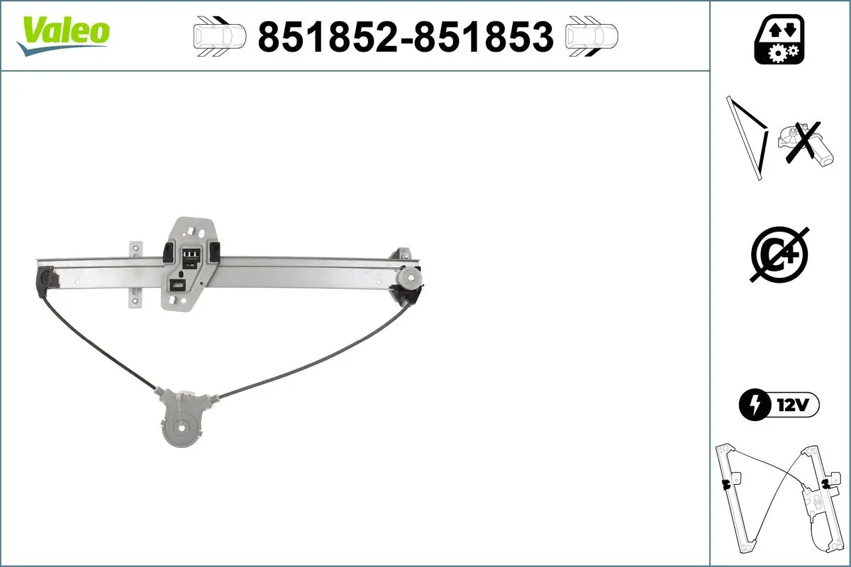 Fensterheber vorne links VALEO 851852