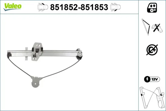 Fensterheber vorne links VALEO 851852 Bild Fensterheber vorne links VALEO 851852