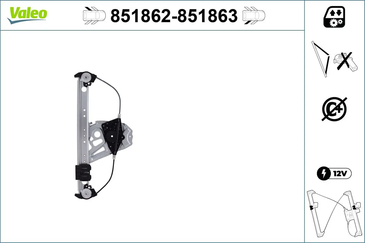 Fensterheber hinten links VALEO 851862