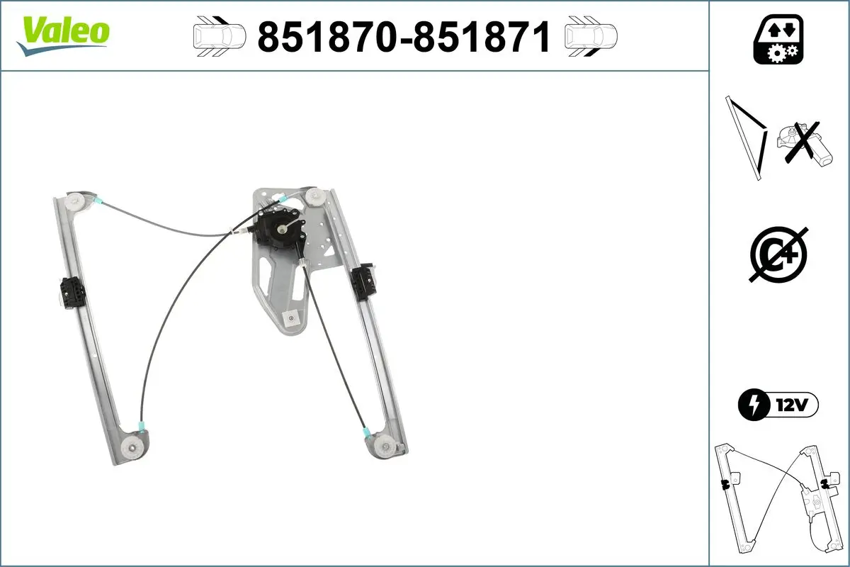 Fensterheber vorne links VALEO 851870