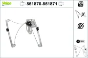 Fensterheber vorne links VALEO 851870