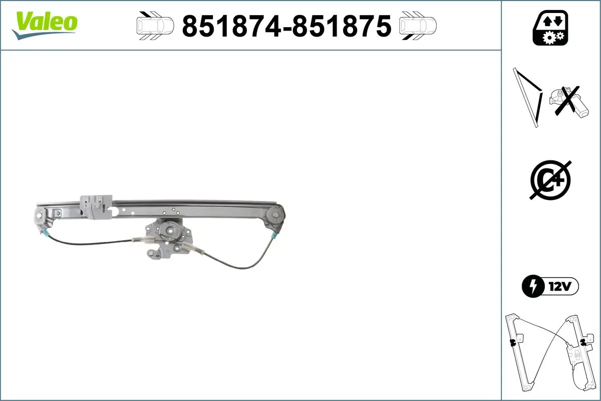 Fensterheber hinten links VALEO 851874