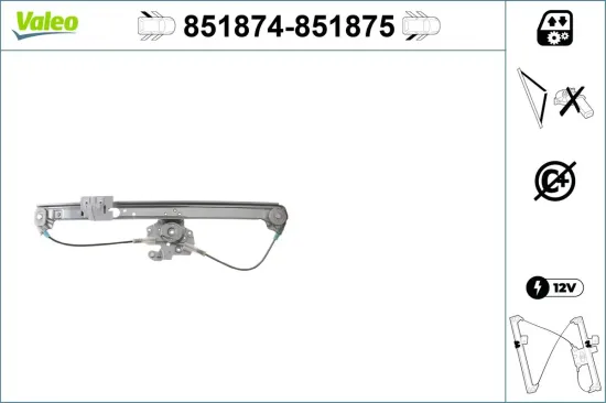 Fensterheber hinten links VALEO 851874 Bild Fensterheber hinten links VALEO 851874