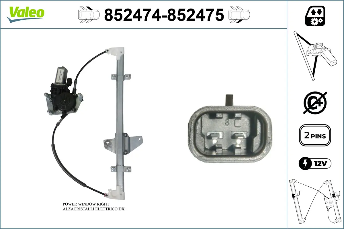Fensterheber vorne links VALEO 852474