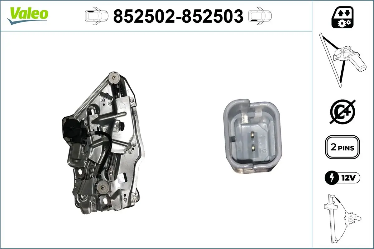 Fensterheber hinten links VALEO 852502