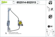 Fensterheber hinten links VALEO 852514
