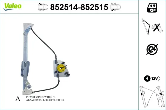 Fensterheber hinten links VALEO 852514 Bild Fensterheber hinten links VALEO 852514