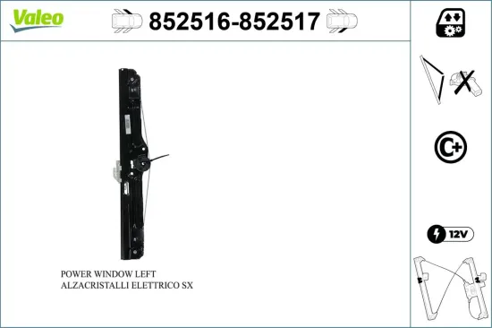 Fensterheber vorne links VALEO 852516 Bild Fensterheber vorne links VALEO 852516