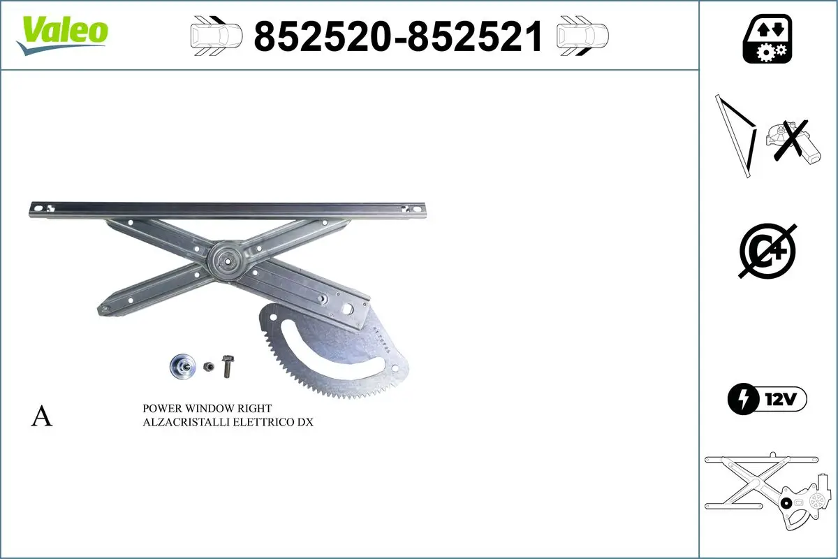 Fensterheber vorne links VALEO 852520