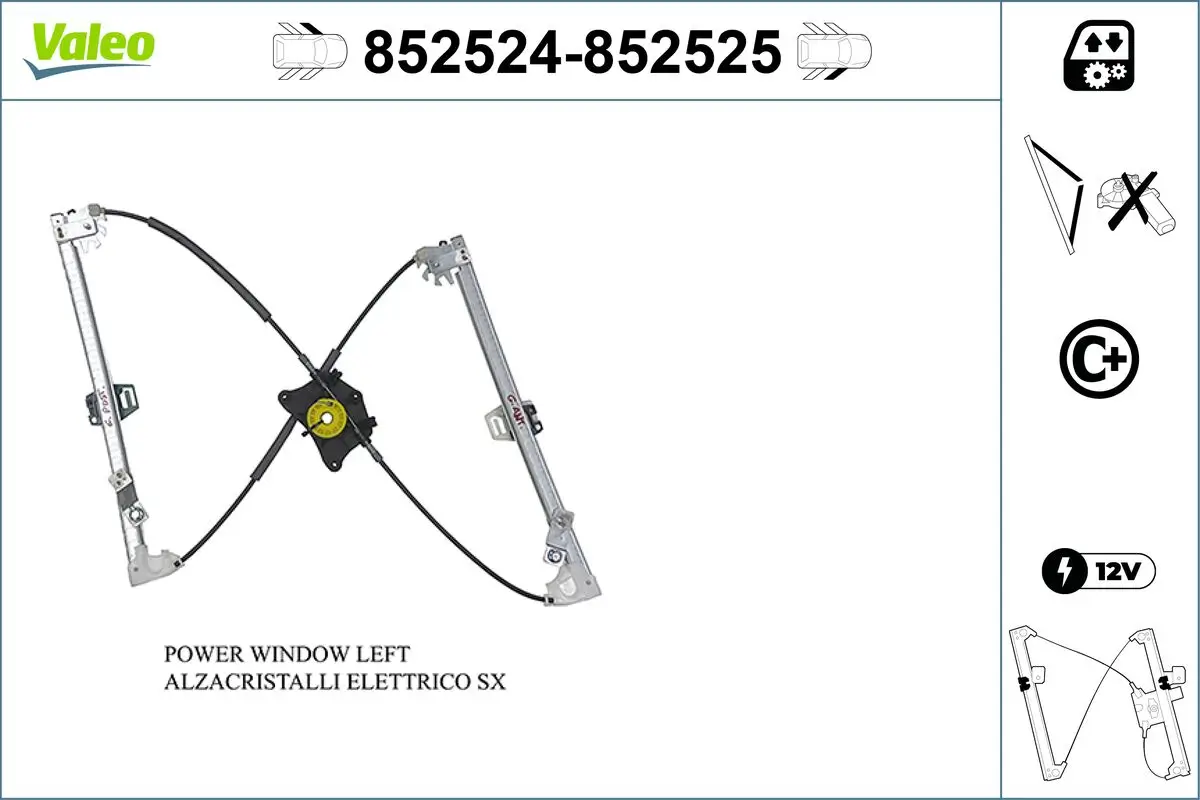 Fensterheber vorne links VALEO 852524