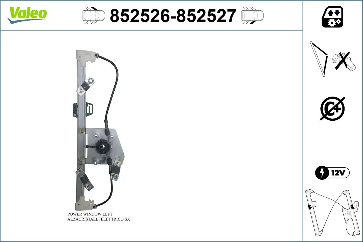 Fensterheber vorne links VALEO 852526