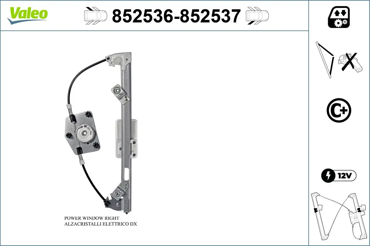 Fensterheber hinten links VALEO 852536