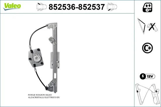 Fensterheber hinten links VALEO 852536 Bild Fensterheber hinten links VALEO 852536