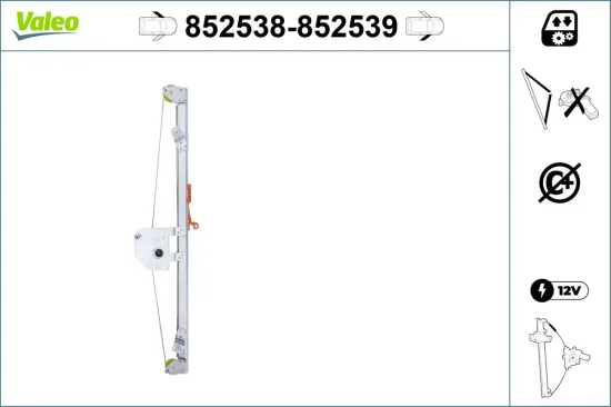 Fensterheber vorne links VALEO 852538 Bild Fensterheber vorne links VALEO 852538