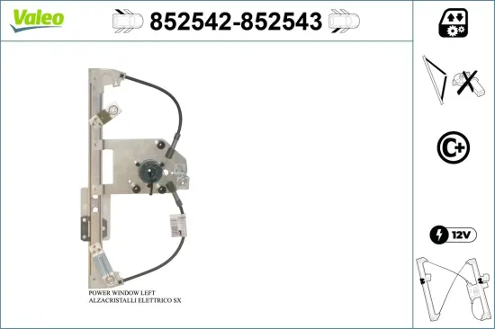 Fensterheber hinten links VALEO 852542 Bild Fensterheber hinten links VALEO 852542