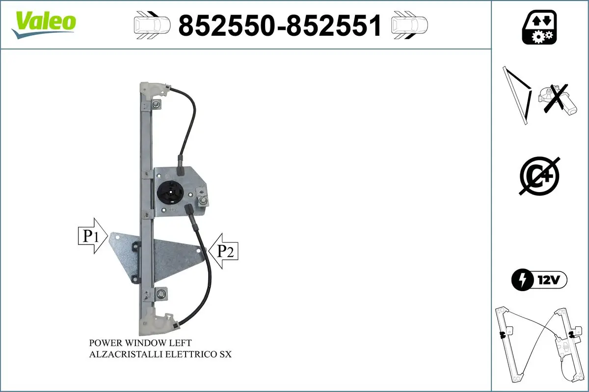 Fensterheber vorne links VALEO 852550