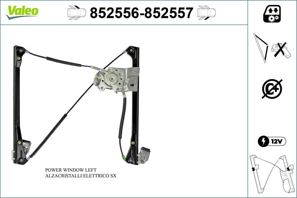 Fensterheber vorne links VALEO 852556