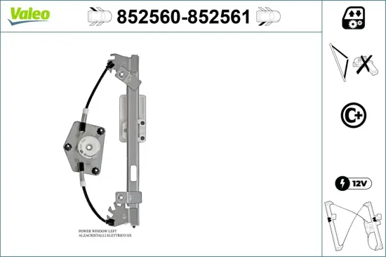 Fensterheber hinten links VALEO 852560 Bild Fensterheber hinten links VALEO 852560