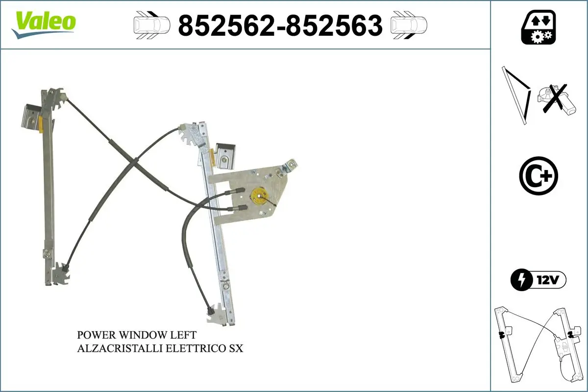 Fensterheber vorne links VALEO 852562