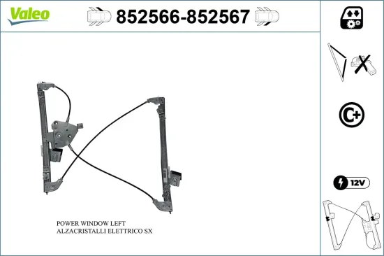 Fensterheber vorne rechts VALEO 852567 Bild Fensterheber vorne rechts VALEO 852567