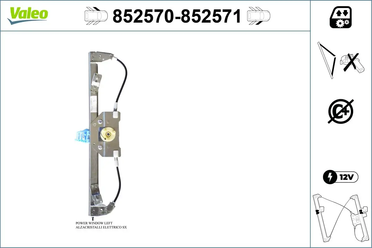 Fensterheber vorne links VALEO 852570