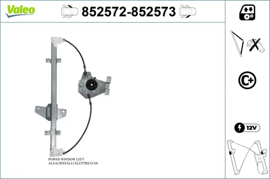 Fensterheber vorne links VALEO 852572 Bild Fensterheber vorne links VALEO 852572