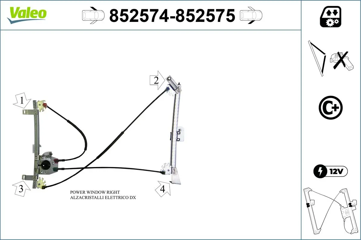 Fensterheber vorne links VALEO 852574