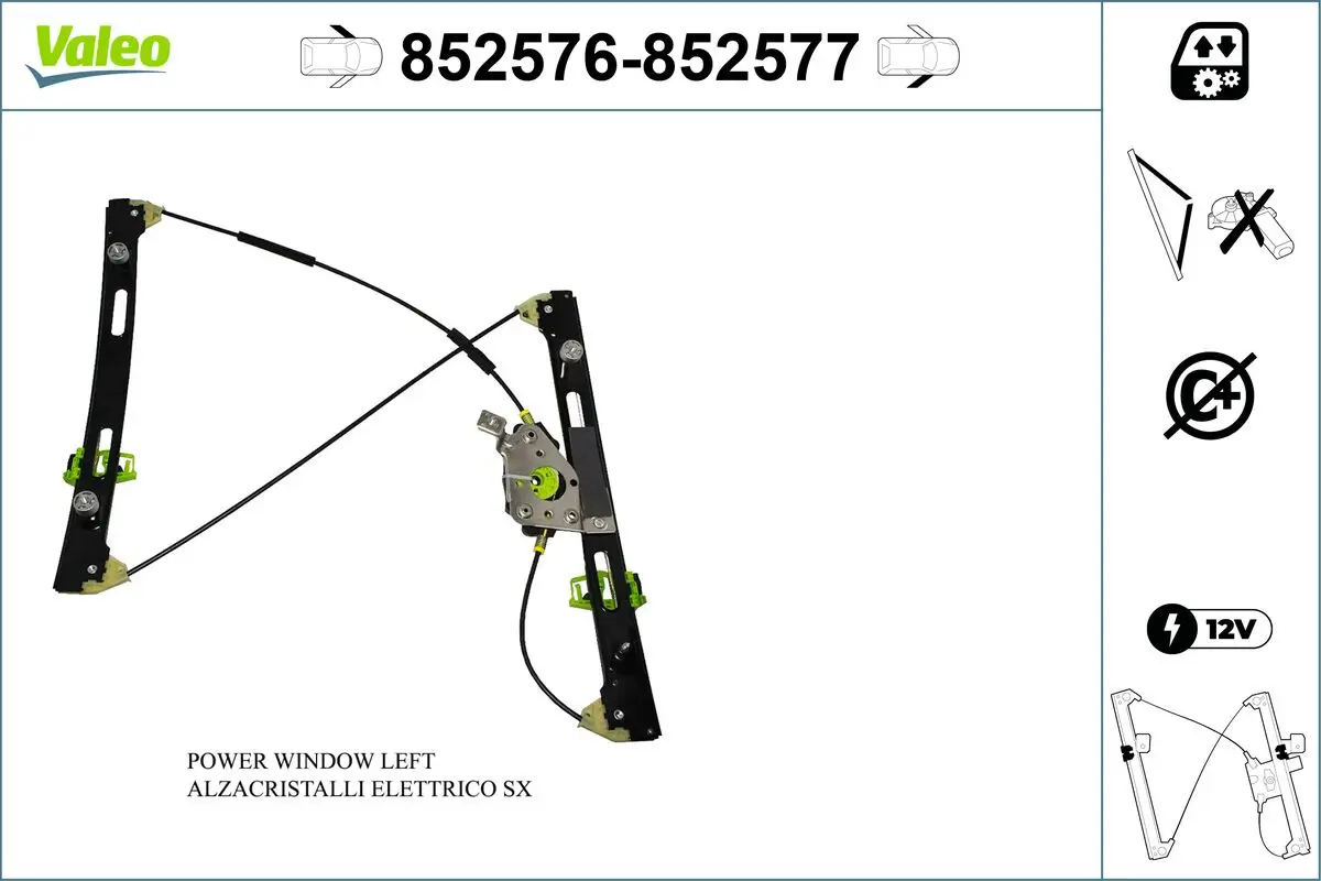 Fensterheber vorne links VALEO 852576