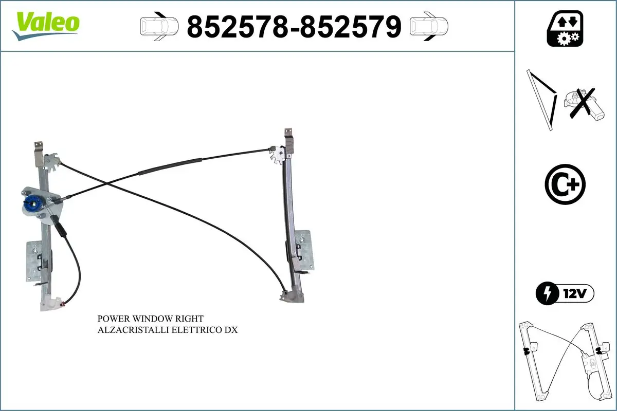 Fensterheber vorne links VALEO 852578