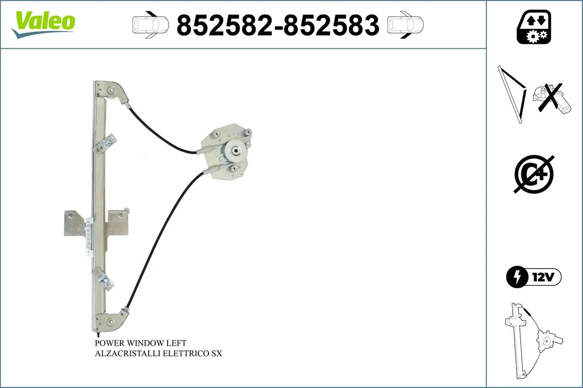 Fensterheber vorne links VALEO 852582
