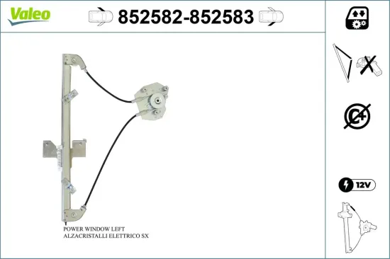 Fensterheber vorne links VALEO 852582 Bild Fensterheber vorne links VALEO 852582