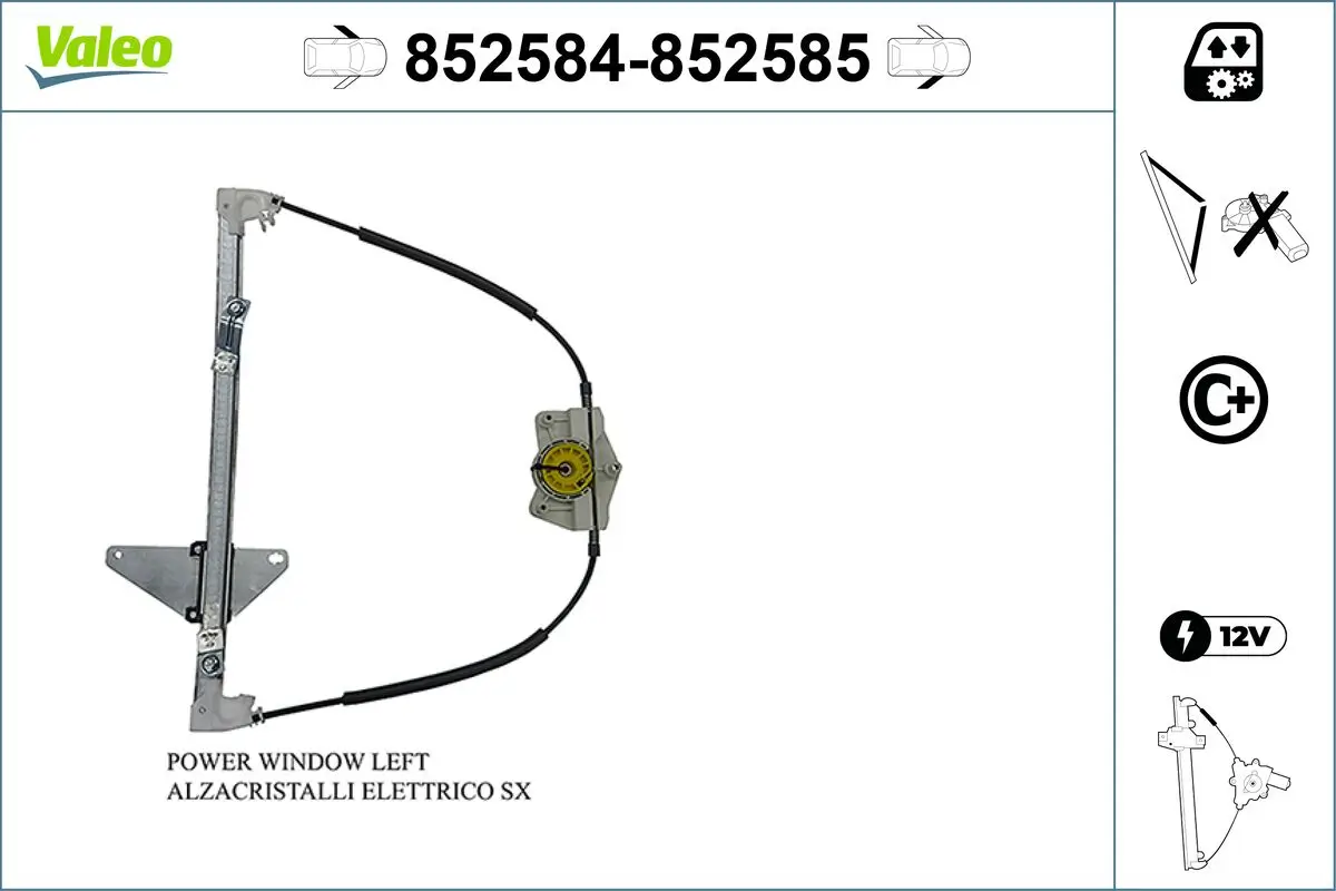 Fensterheber vorne links VALEO 852584