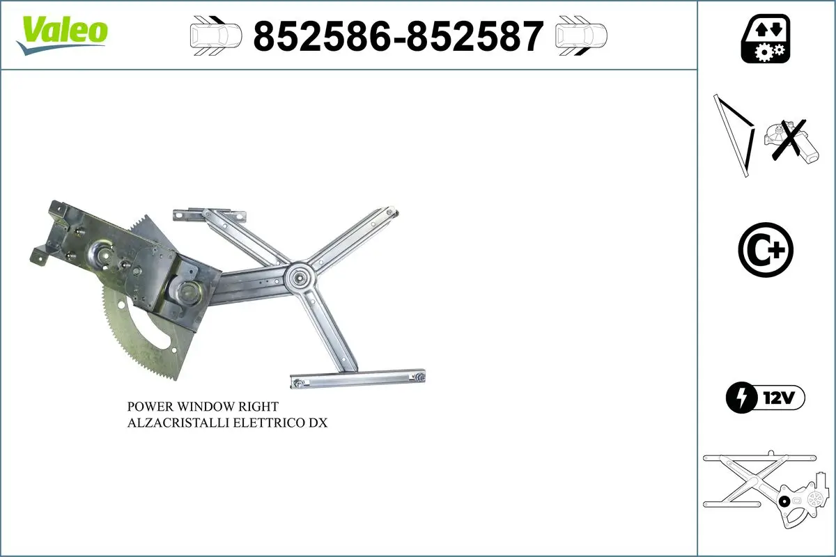 Fensterheber vorne links VALEO 852586