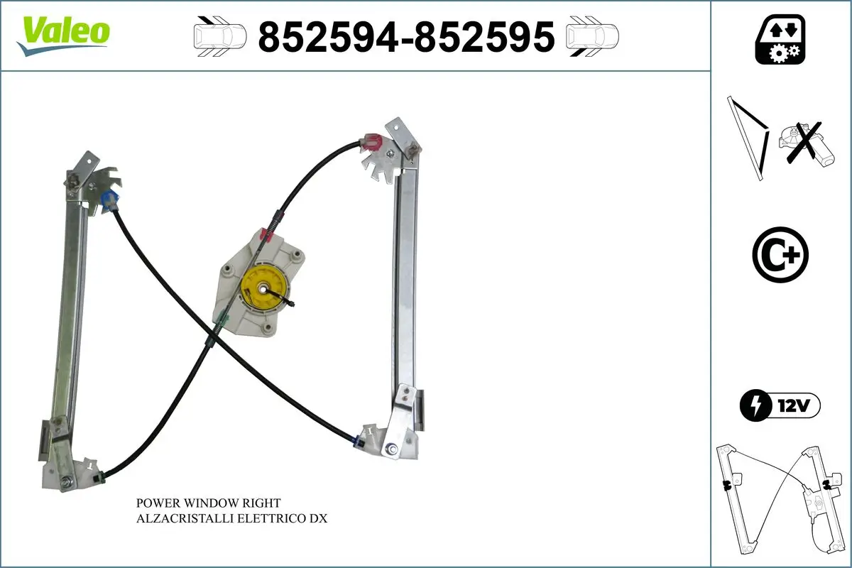 Fensterheber hinten links VALEO 852594