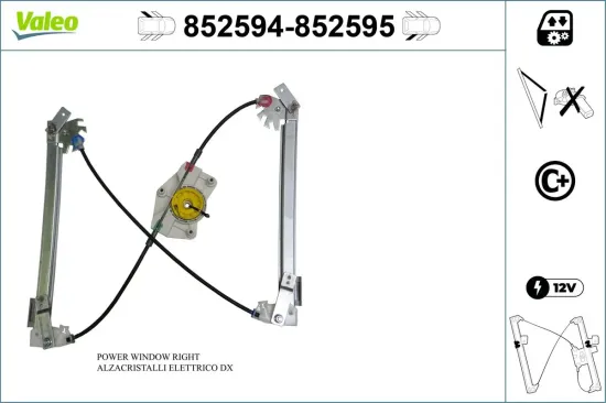 Fensterheber hinten links VALEO 852594 Bild Fensterheber hinten links VALEO 852594