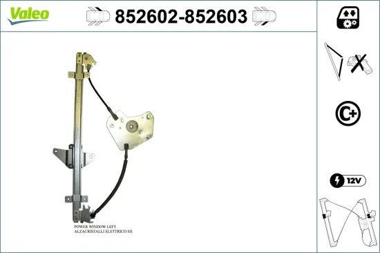 Fensterheber vorne rechts VALEO 852603 Bild Fensterheber vorne rechts VALEO 852603