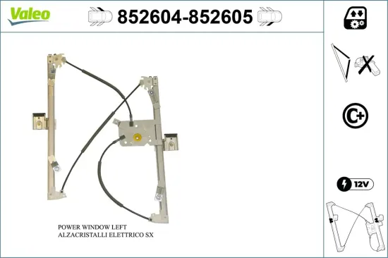 Fensterheber vorne links VALEO 852604 Bild Fensterheber vorne links VALEO 852604