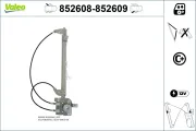 Fensterheber hinten links VALEO 852608