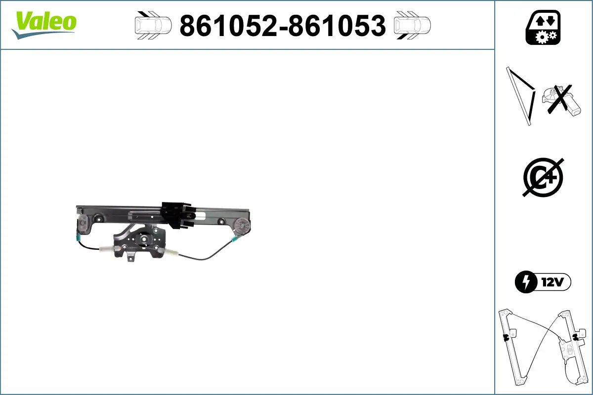 Fensterheber hinten rechts VALEO 861053