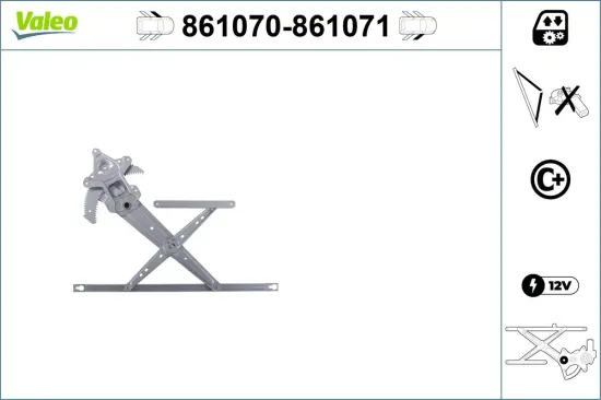 Fensterheber vorne links VALEO 861070 Bild Fensterheber vorne links VALEO 861070