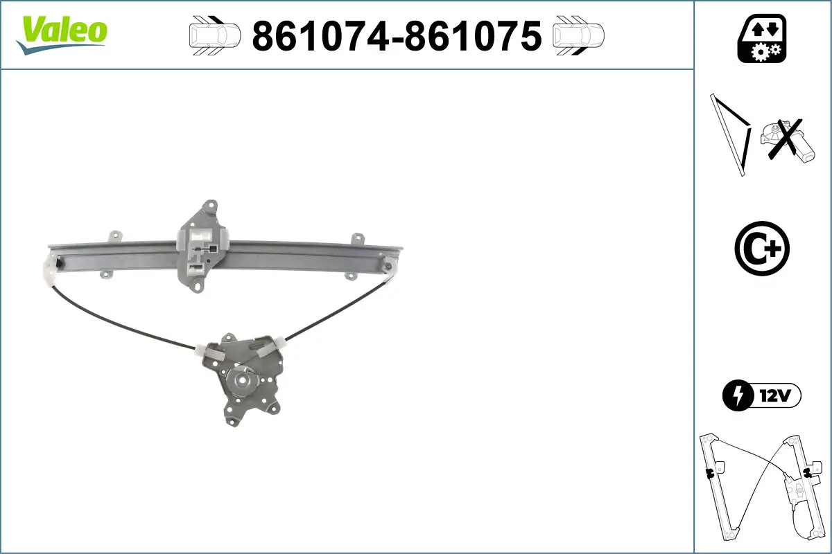 Fensterheber vorne links VALEO 861074