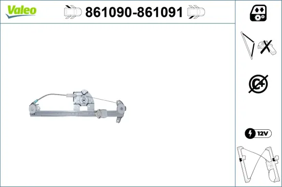 Fensterheber hinten links VALEO 861090 Bild Fensterheber hinten links VALEO 861090