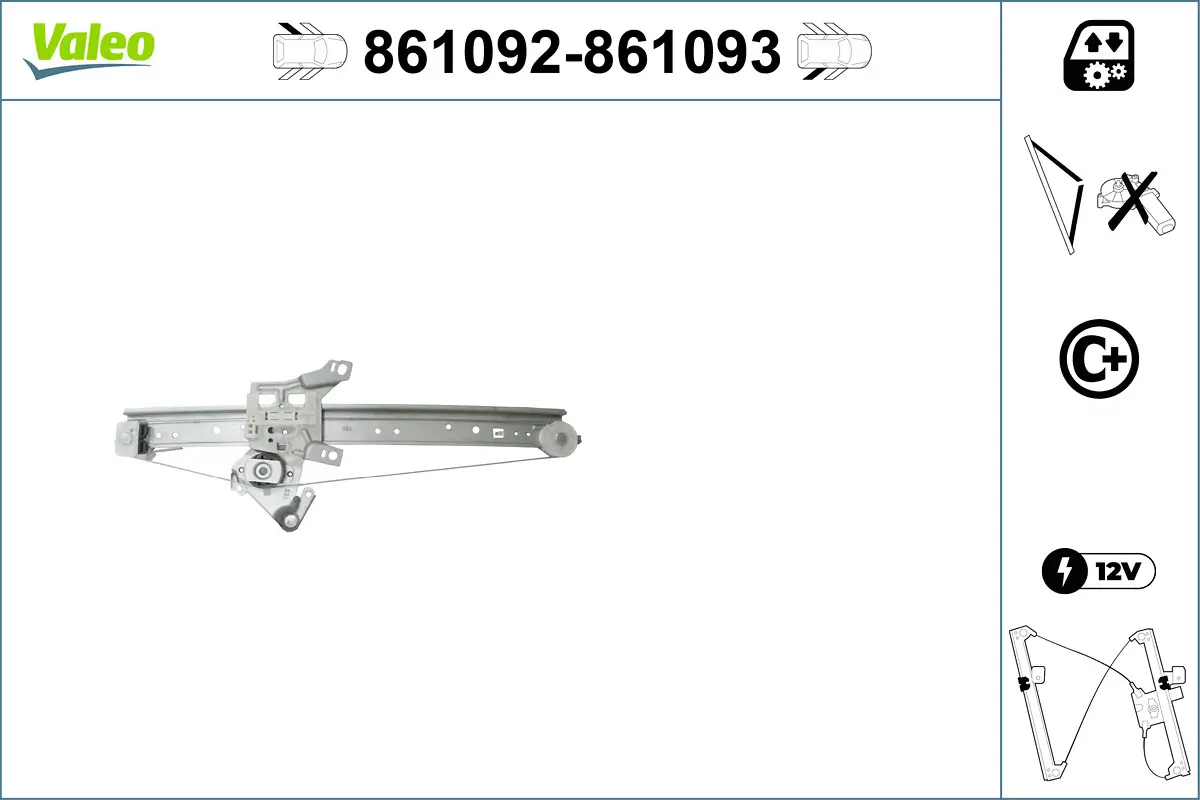 Fensterheber hinten links VALEO 861092