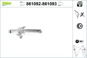 Fensterheber hinten links VALEO 861092