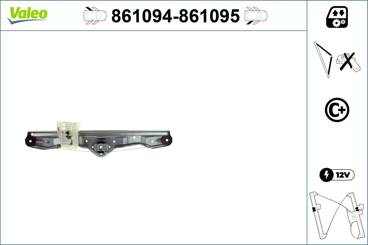 Fensterheber hinten links VALEO 861094