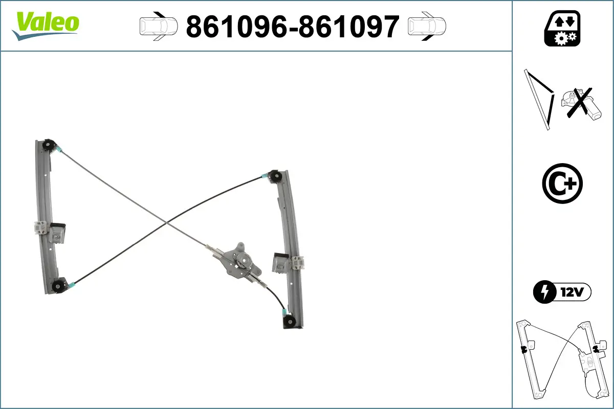 Fensterheber vorne links VALEO 861096