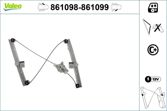 Fensterheber vorne rechts VALEO 861099 Bild Fensterheber vorne rechts VALEO 861099
