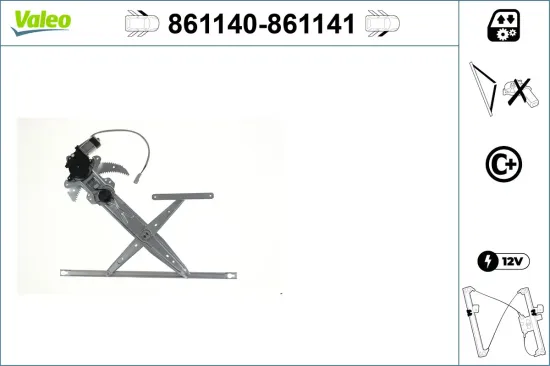 Fensterheber vorne rechts VALEO 861141 Bild Fensterheber vorne rechts VALEO 861141