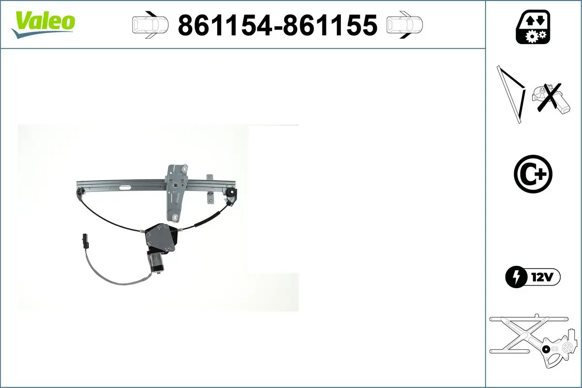 Fensterheber vorne links VALEO 861154