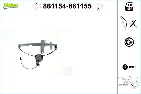 Fensterheber vorne links VALEO 861154 Bild Fensterheber vorne links VALEO 861154